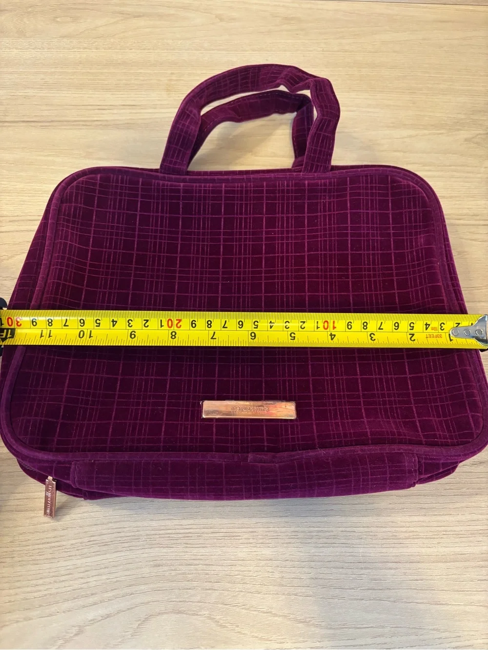 ItsJudyTime Large Purple Velvet Makeup / Travel Bag